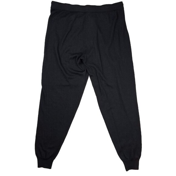 SANTEMARE Warm W/Pockets Wool‎ Blend Athleisure Black Jogger Casual Pants sz XL - Picture 2 of 5